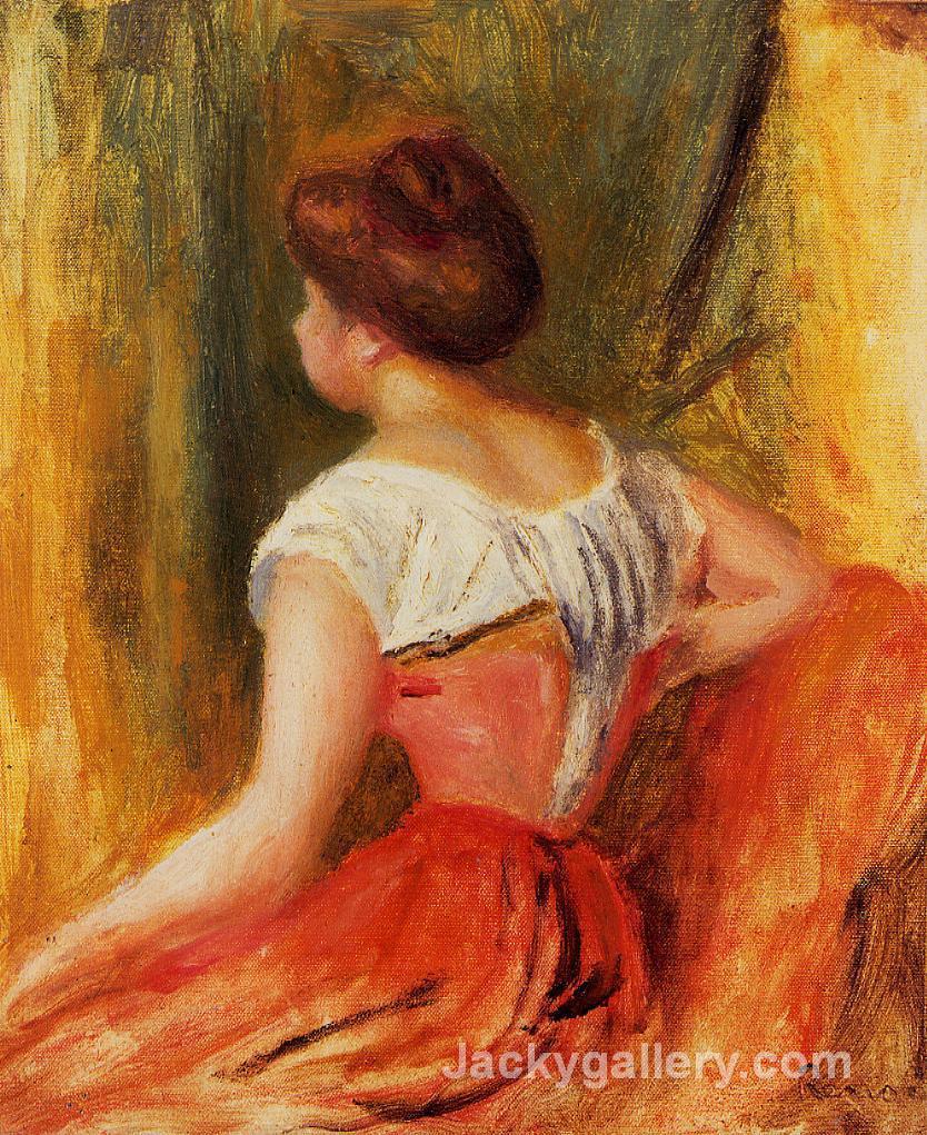 Seated Young Woman by Renoir by Pierre Auguste Renoir paintings reproduction